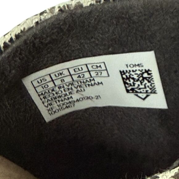 Toms Monica Mule Snakeskin Wedge Sandals size 10 - Picture 7 of 9